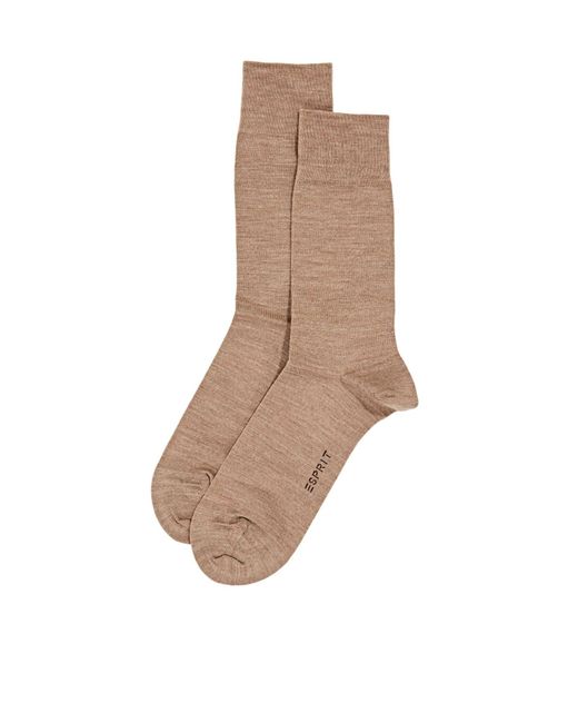 Esprit Socken Basic Wool 2-Pack in Natural für Herren