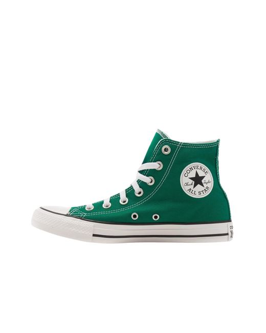 Converse Chuck Taylor All Star High Green And White Sneakers