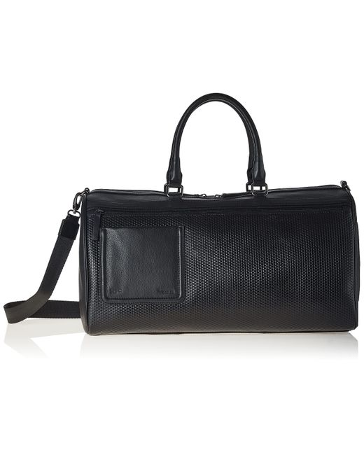 Ted Baker Black London Canvay Texture Leather Holdall for men