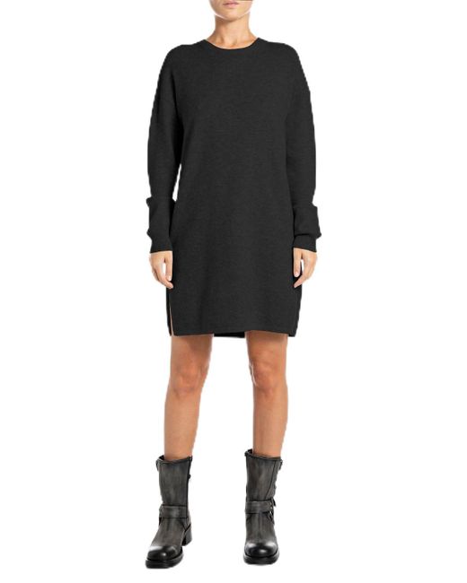Replay Black Hoodie Kleid ohne Kapuze