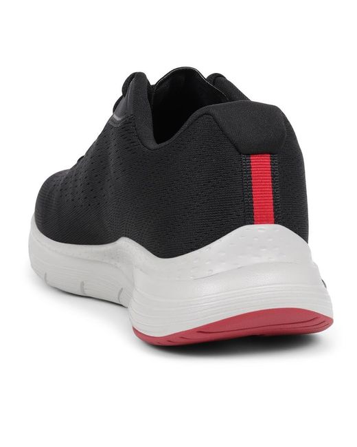 Skechers Black Comfortable Mesh Athletic Shoes - Gents Lace Up Sports Footwear - Size Uk 10 / Eu for men