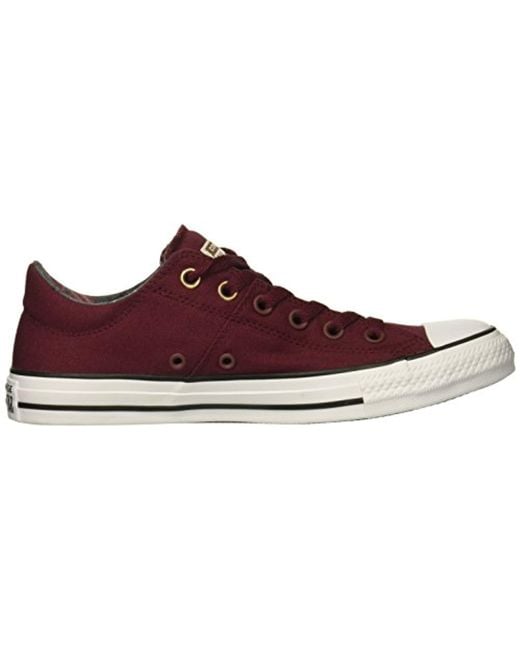 Converse Chuck Taylor All Star Plaid Lined Madison Low Top Sneaker Dark Burgundy white 7 M Us Lyst