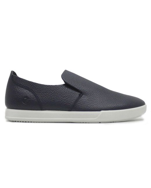 Ecco Blue S Leisure 538824 Leather Marine Shoes 9-9.5 Uk for men