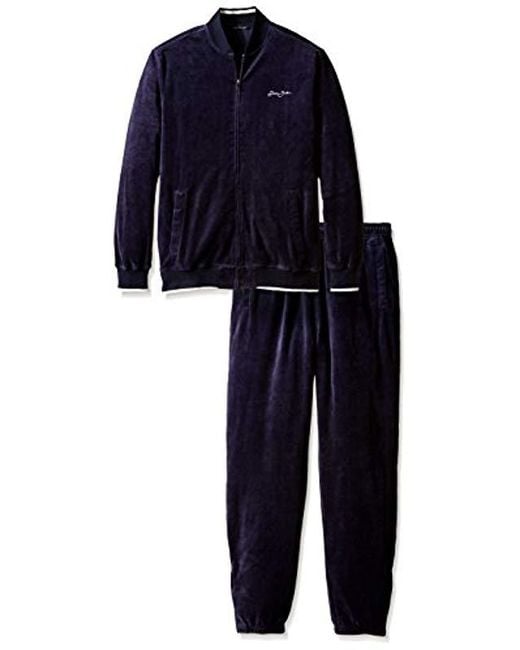 Sean John Blue Big-tall Limited Addition Velour Set, Navy, 3x-large/tall for men