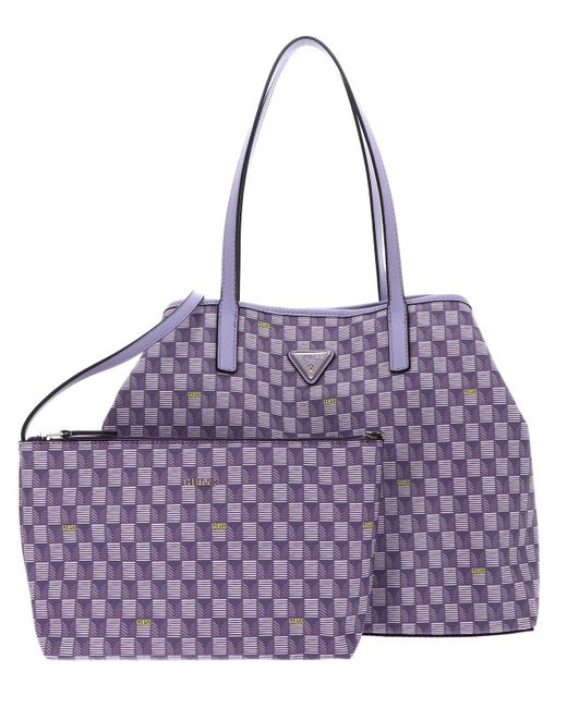 Vikky II Tote Bag L Lilac Logo di Guess in Purple