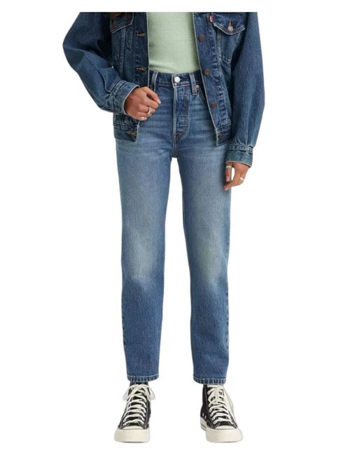 Levi's Blue 501® Crop Jeans,Stand Off,27W / 26L