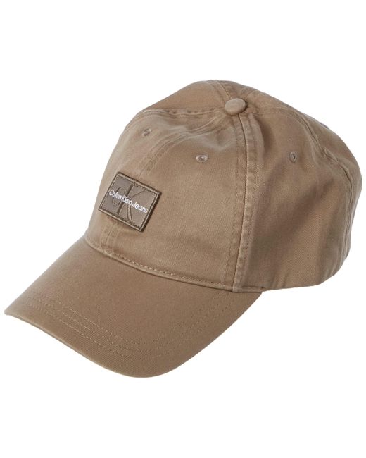Calvin Klein Mono-neutrale Kappe Mütze in Brown für Herren