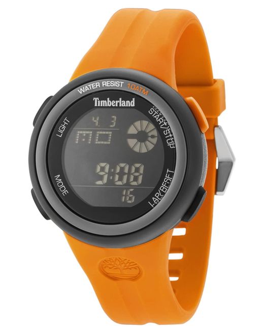 Timberland Orange Wilmington S Digital Quartz Watch With Silicone Bracelet 15007jpbu-02p for men