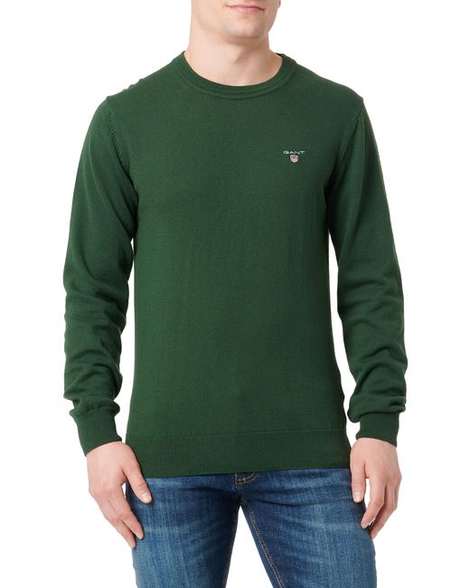 Gant Green D2 Cotton Wool C-neck Sweater for men