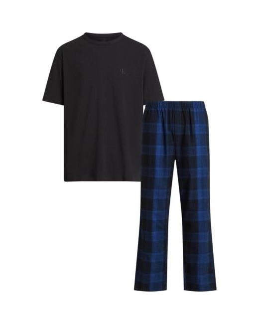 Calvin Klein Blue S/s Pant Set for men