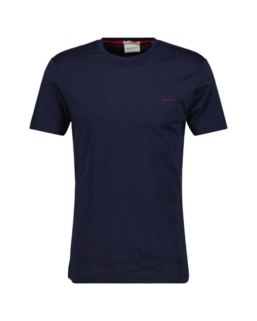 Gant Blue Contrast Logo Ss T-shirt for men
