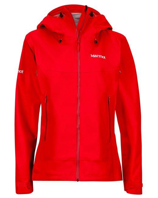 Marmot Red Starfire Lightweight Waterproof Hooded Rain Jacket
