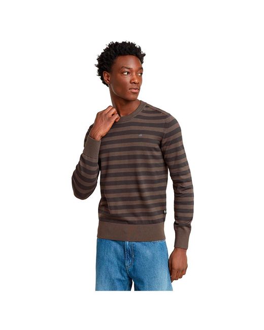 G-Star G-Star Stripe Knitted Pullover in Brown für Herren