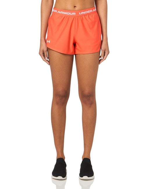 Under Armour Orange Tech Play Up Short