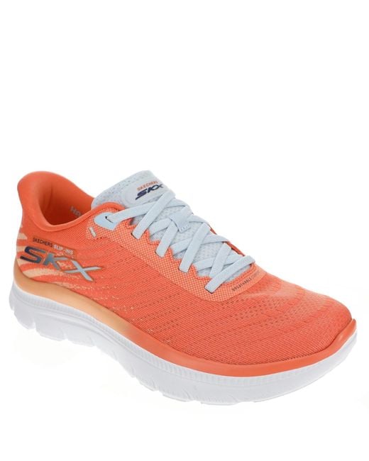 Skechers Orange Sport Slip-Ins: Summits Plus-Bright Burst Sneaker