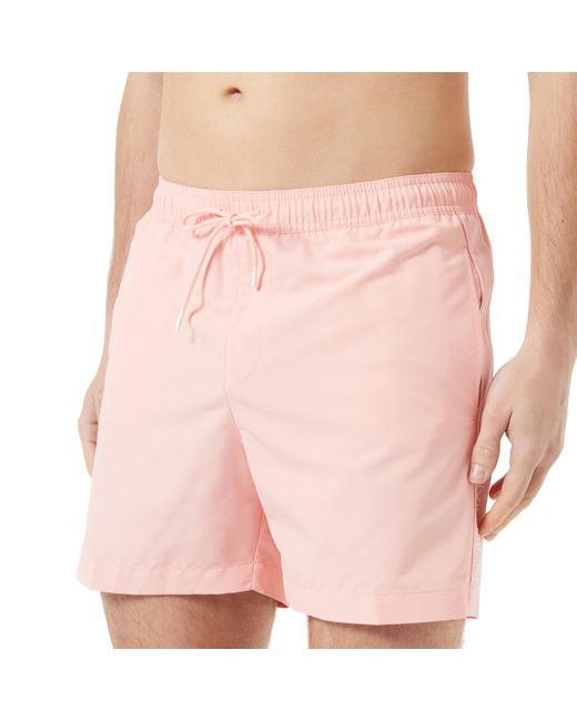 Calvin Klein Badehose Medium Drawstring Mittellang in Pink für Herren