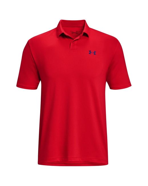 Under Armour Red Performance 2.0 Golf Polo Short-sleeved T-shirt, for men