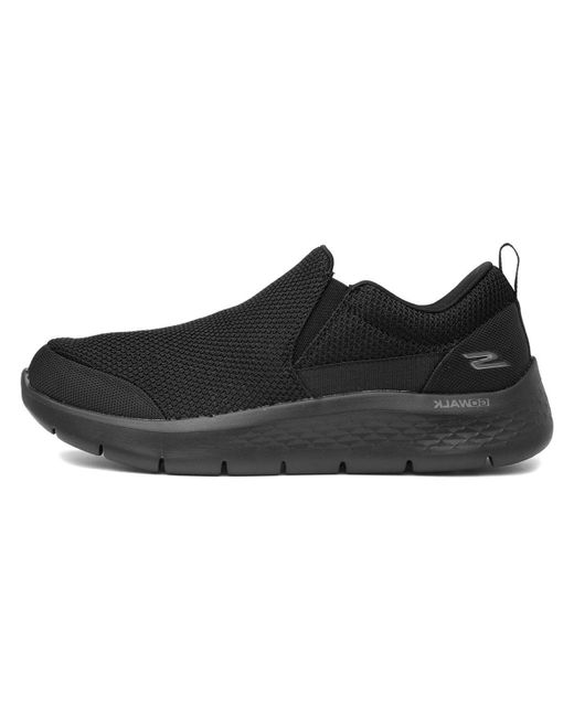 Skechers Black Gowalk Flex-athletic Slip-on Casual Loafer Walking Shoes With Air Cooled Foam Sneaker for men