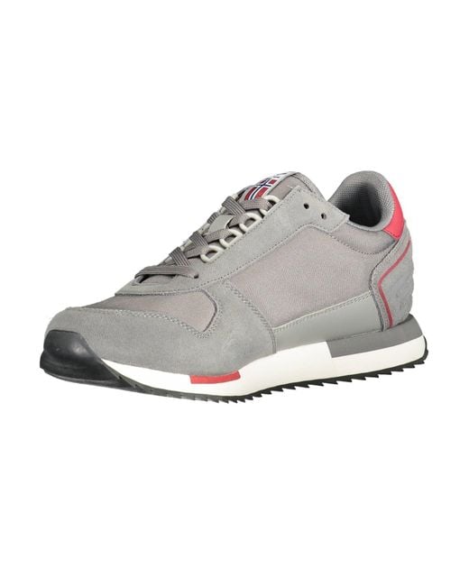 Napapijri Gray Polyester Sneaker Eu42/us9 for men