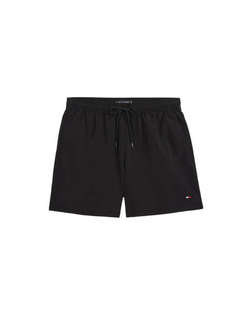 Bañador Hombre Medium Drawstring con logotipo Tommy Hilfiger de hombre de color Black