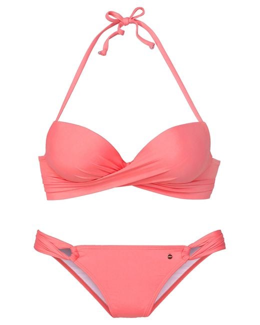 S.oliver Pink Push-Up-Bikini apricot