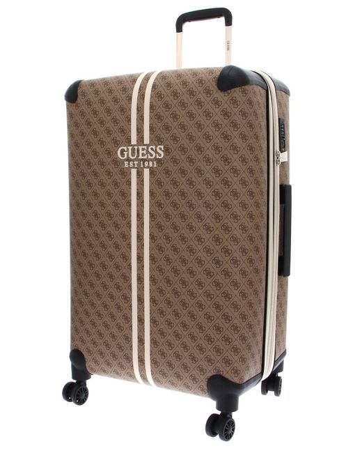 Guess Brown Mildred Travel 4 Wheels Trolley 70 Cm
