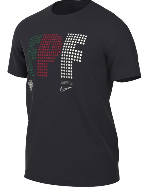 Portugal Herren Lights Short-Sleeve Tee Top di Nike in Black da Uomo