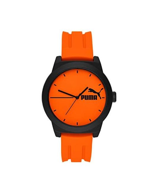 S Analogique Quartz Montre avec Bracelet en Silicone P6059 PUMA en coloris  Orange | Lyst