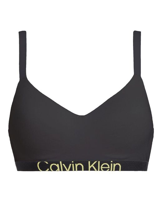Calvin Klein Black Cavin Kein Ghty Ined Braette Bra Back