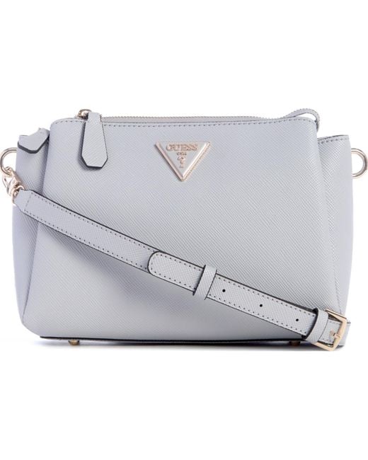 Guess Gray Noelle Triple Compartment Crossbody