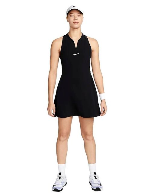 Nike Dx1427-010 W Nk Df Clb Dress T-shirt Black/white Size M