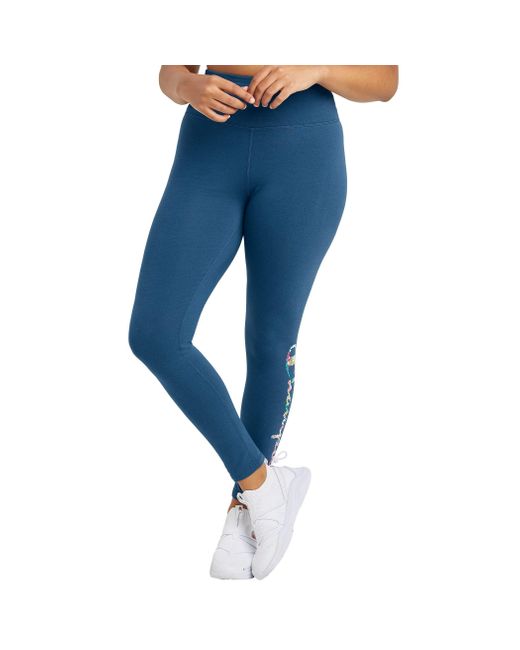 Champion Blue , Authentic, Moisture Wicking, 7/8 Leggings For , 25"