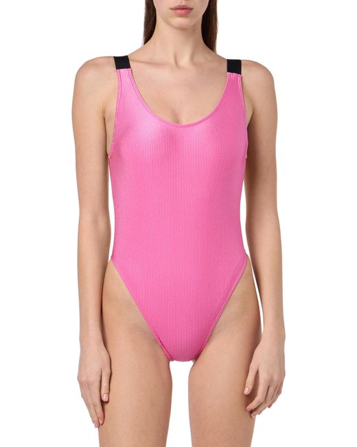 Calvin Klein S Intns Pwr 1 Stuk Scoop Neck Badpak in het Pink