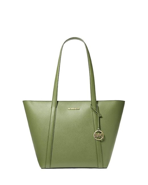 Michael Kors Green Pratt Large Tote Shoulder Bag