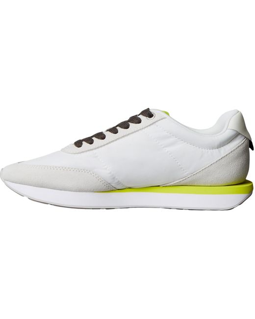 Calvin Klein 8719965074583 Vrouwen Retro Runner Lace Up Nylon Mg Yw0yw0yw01990 Low Top in het Black