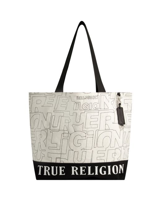 True Religion White Large Tote Bag