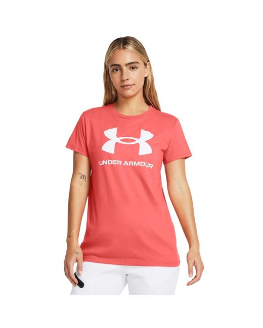 Under Armour Red S Live Sportstyle Graphic Short Sleeve Crew Neck T-shirt,