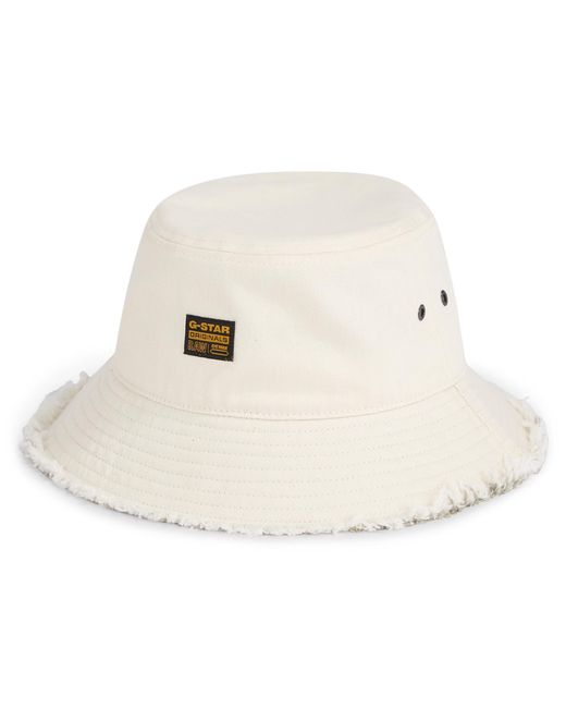 G-Star RAW White Originals Bucket Hat for men