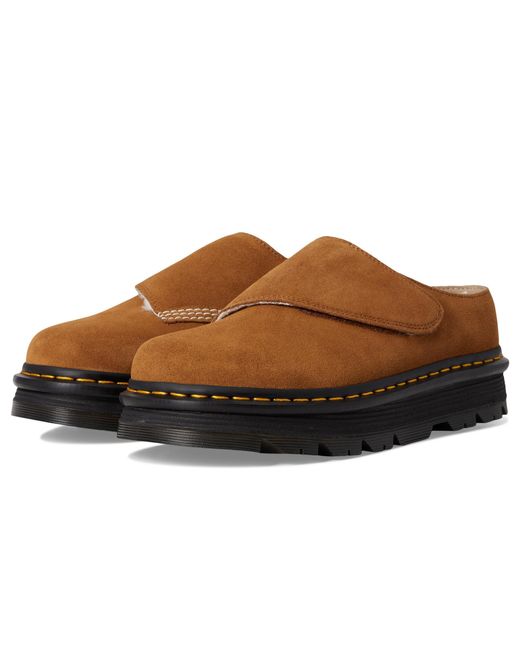 Dr. Martens Women's Zebzag Anywair Olive Bronx Suede Clogs
