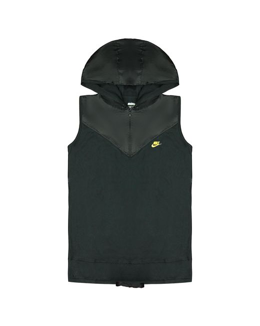 Nike Green Dri-fit Zip Up Hooded Casual Sports Black Sleeveless Hoody 332694 010