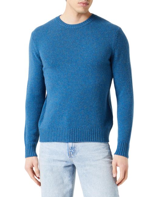 Benetton Blue Jersey G/c M/l 103mk1n24 Sweater for men