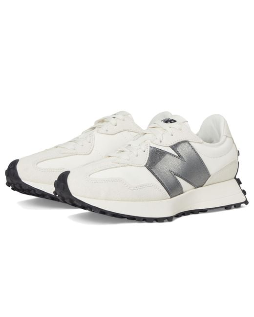 327, Scarpe da Ginnastica Donna, Bianco/Castlerock, 39 EU di New Balance in White
