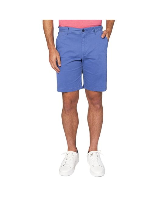 Izod Blue Classic Saltwater 9.5" Flat Front Chino Short for men