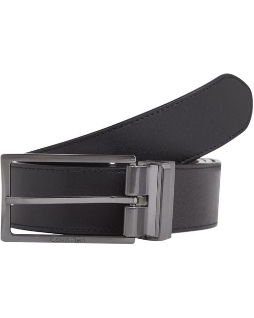 Calvin Klein Black Adj/rev Slim Frame Lux 35mm Belts for men