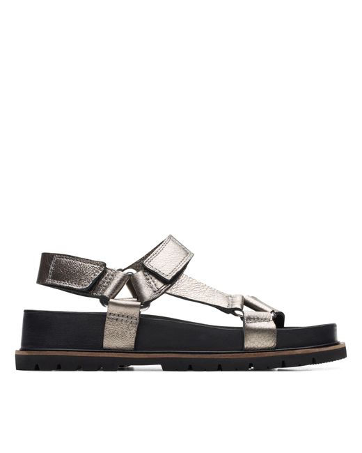 Clarks Orianna Sporty Leather Sandals In Metallic Standard Fit Size 8 ...