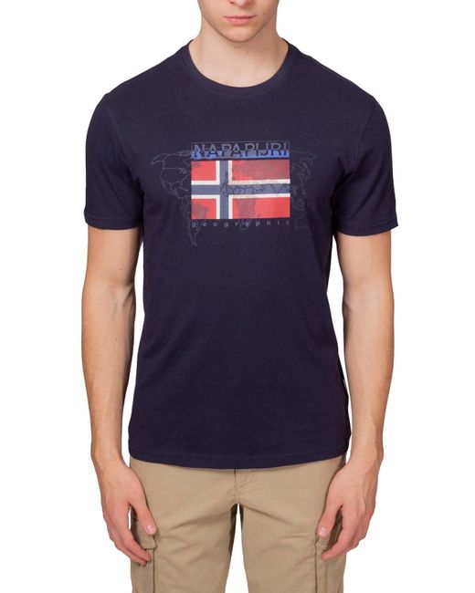 Napapijri Blue Severin T-shirt for men