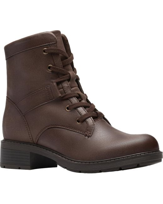 Clarks Brown Hearth Parker Combat Boot für
