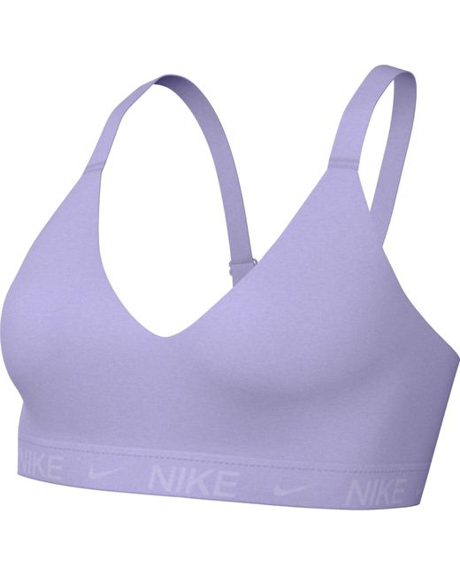 Damen Dri-fit Indy Medium Support Bra Soutien-Gorge de Sport Nike en coloris Purple