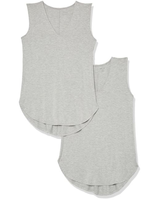 Top a Canotta con Scollo a v con vestibilità Standard in Jersey di Amazon Essentials in Gray