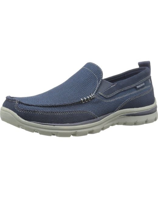 Skechers Blue Navy 'superior Milford' Slip On Shoes for men